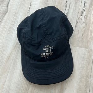 Black Nike Dry-fit running hat.
